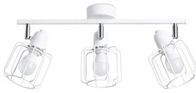 Bodové svietidlo Beluci, 3x biele drôtené tienidlo, (možnosť polohovania)