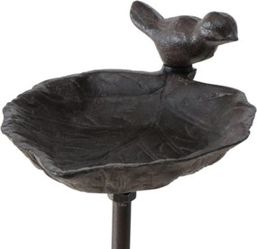 Zapichovacie napájadlo pre vtáky Lea, 98x14 cm, liatina, hnedá