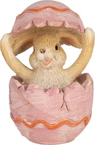 Dekorácia králik v ružovom vajci - 6*6*8 cm