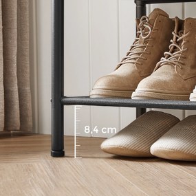 Botník TAYLOR ARTISAN s čiernou konštrukciou 75x71 cm, 3 police