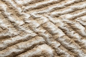 Moderný koberec FLIM 010-B1 shaggy, bludisko hnedý
