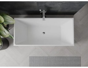 Mexen Nita, voľne stojaca vaňa 170 x 80 cm, biela, chrómový prepad, 52091708000-01