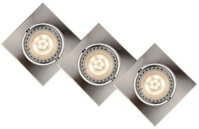 Lucide 11002/15/12 - SADA 3x LED podhľadové svietidlo FOCUS 1xGU10/5W/230V chróm