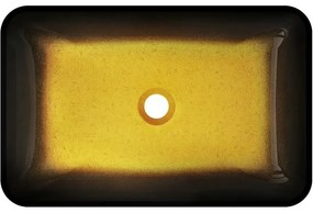 Mexen Megan, sklenené umývadlo na dosku 56 x 36 x 11 cm, tmavá zlatá, 24135651