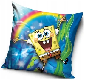 Vankúš SpongeBob a dúha - 40 x 40 cm