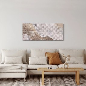 Obraz - Tehlový múr (120x50 cm)