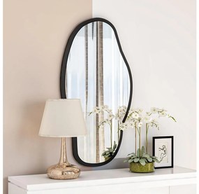 Nástenné zrkadlo COULDY 85x45 cm čierna