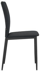 Čierne jedálenské stoličky z imitácie kože v súprave 2 ks Pavia – Støraa