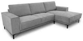 Sivá rohová pohovka (pravý roh/s leňoškou) Copenhagen – Scandic