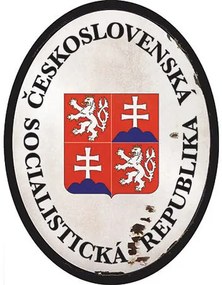 Ceduľa Československá Socialistická Republika old