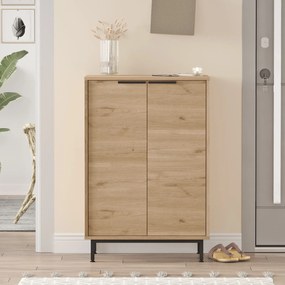 Botník Houseland Lerry dub Castello medový