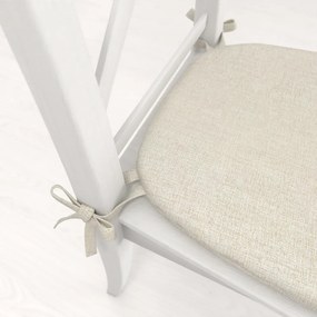 Biante Oblý podsedák BKW-207 Pieskový žíhaný - 39x37x3 cm