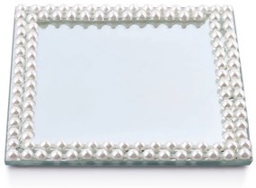Dekoratívna tácka na sviečky MARGOT II štvorcový zrkadlo