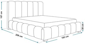 Čalúnená manželská posteľ ROGERS 160x200cm