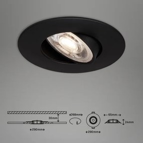 Briloner - SADA 3x LED Stmievateľné kúpeľňové svietidlo LED/4,9W/230V IP23