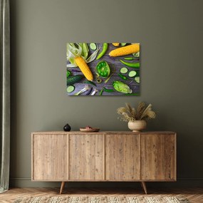 Sklenený obraz so zeleninou (70x50 cm)