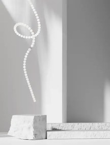 Dizajnový LED luster Perla 79 chróm