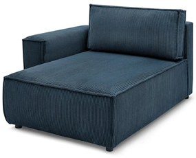 Tmavomodrý menčestrový modul pohovky (ľavý roh) Nihad modular – Bobochic Paris