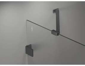 Mexen Lunar Duo, výklopný sprchový kút 120 x 115 cm, 8mm číre sklo, profil grafit brúsený, 834-120L-115P-66-00