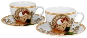 Šálka s podšálkou - set 2 kusov, Alfons Mucha Stones, Art collection