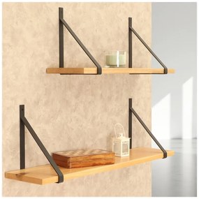 Polica na stenu s konzolou Mila 75 cm DUB