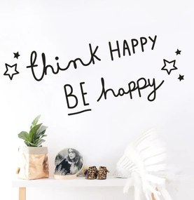 Samolepka na stenu "HAPPY" 70x35 cm