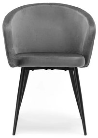 Jedálenská stolička HAMPTON zamatová, grafitová