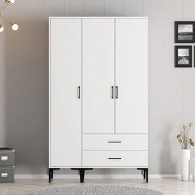 Šatníková skriňa Kiara ST (biela). Akcia -19%. Vlastná spoľahlivá doprava až k Vám domov. 1088348