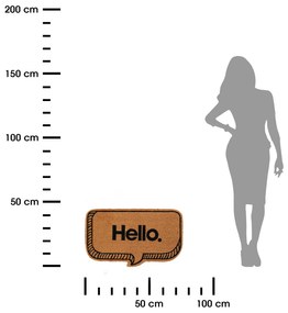 Vonkajšia rohožka Hello, 75x45 cm