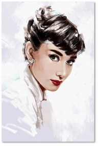 Gario Obraz na plátne Audrey Hepburn v bielom - Dmitry Belov Rozmery: 70 x 100 cm