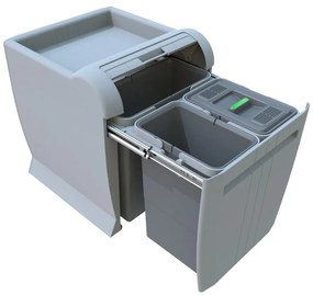 Plastový odpadkový kôš na triedený odpad/vstavaný 12 + 8 + 8 l City - Elletipi