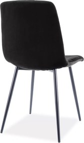 SI Mila Velvet stolička čierna