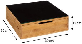 Krabička na kapsle do kávy Modern bambus/černá