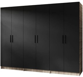 Skriňa X3 Gold 2d Dub Sonoma/Čierna