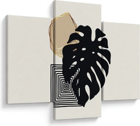 Obraz - Abstrakcia s tropickými listami N⁰2 (90x60 cm)