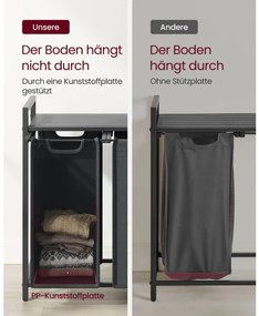 Kôš na bielizeň s policou BLH301G01