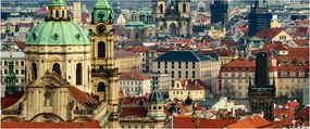 Obraz - Panorama Prahy (120x50 cm)