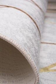 Protišmykový koberec MILANO 90028-01 sivý / zlatý