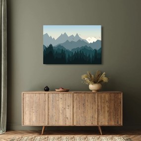 Obraz - Hory pohľadom grafika (90x60 cm)