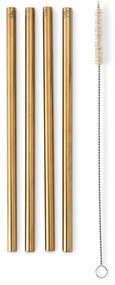 Kovové slamky, 4 ks