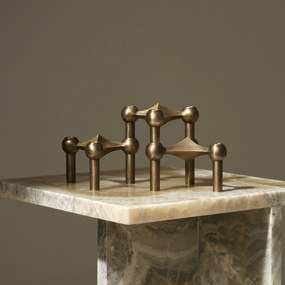 Stoff Nagel Dizajnový svietnik STOFF Nagel Bronzed Brass – set 3 ks