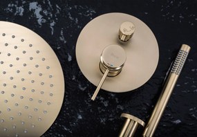 Rea Lungo Grip, podomietková sprchová súprava + BOX montážny systém, zlatá matná, REA-P8950