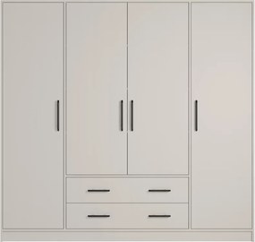 Šatník Smart 200 cm Kašmír, kašmír/zrkadlo