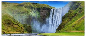 Obraz - Vodopád Seljalandsfoss (120x50 cm)