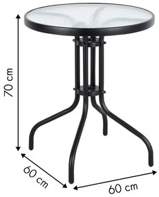Okrúhly záhradný stolík MODERN 60 cm