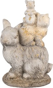 Béžovo-hnedá dekoratívna figúrka králičej rodinka - 27*18*43 cm