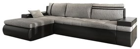 Rohová sedacia súprava Sofia, Dostupné poťahy: ekokoža Soft 017 + Lux 08, Strana: pravá