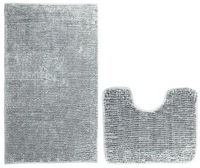 Súprava 2 sivých kúpeľňových predložiek AmeliaHome Bati