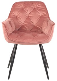 Dizajnová stolička  CatN zamat ružová