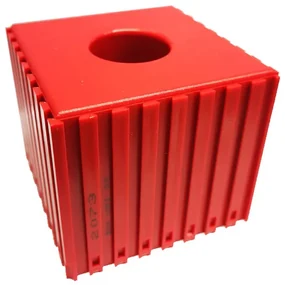 Plastový box pre upínač nástroja VDI 30, modul 8x8, 1 dutina, červená